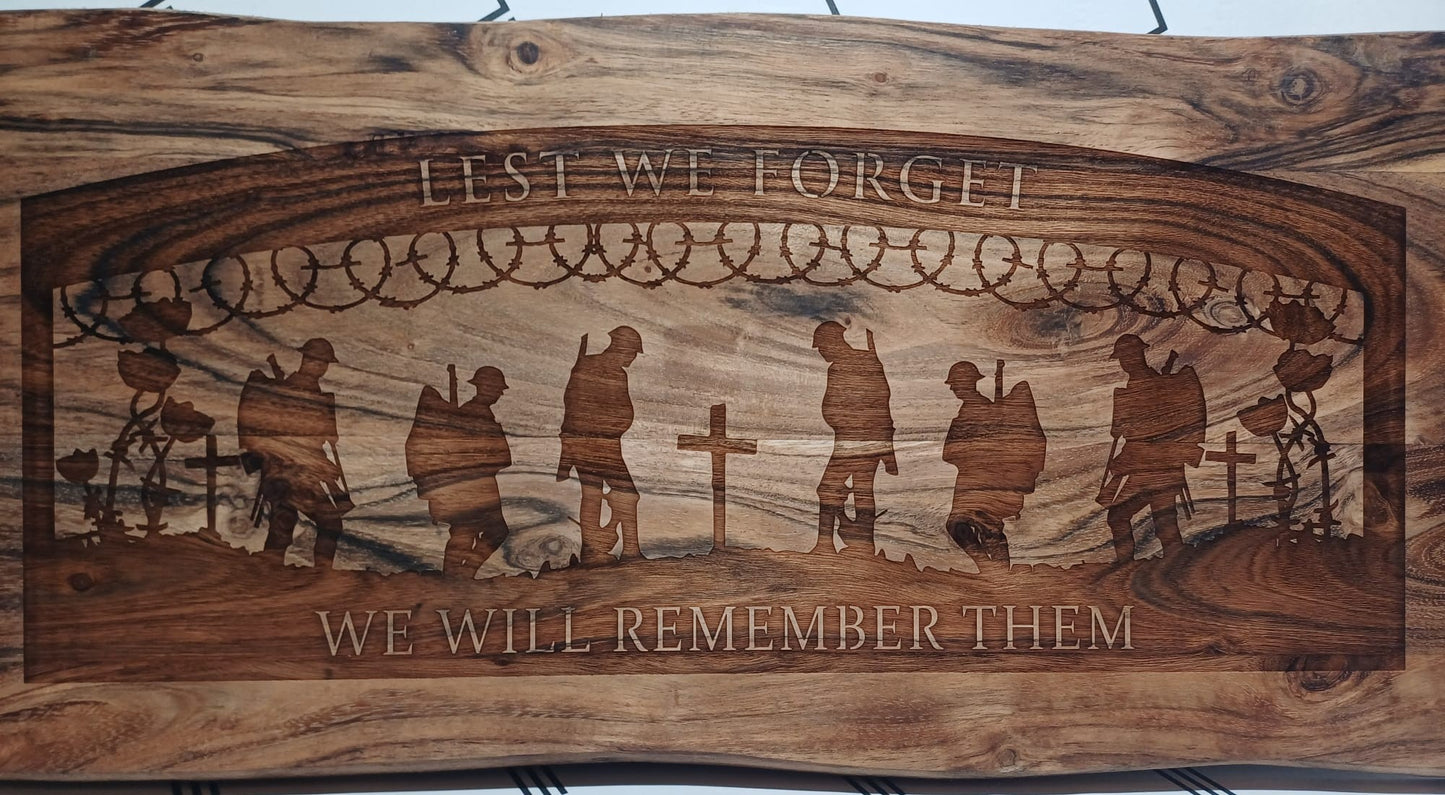 Acacia Serving Board Remembrance Honour