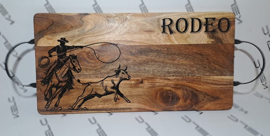 Acacia Serving Board Cowboy Catch