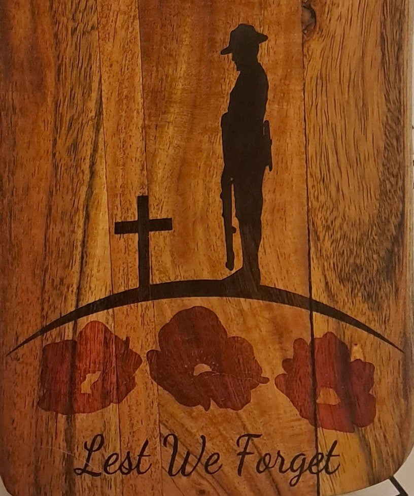 Acacia Serving Board Anzac Day